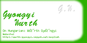 gyongyi wurth business card